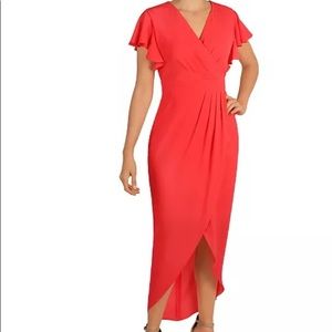 Donna Ricco tulip dress size 14 Coral